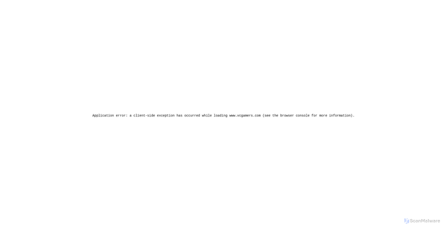 Security scan screenshot of https://vcgamers.com