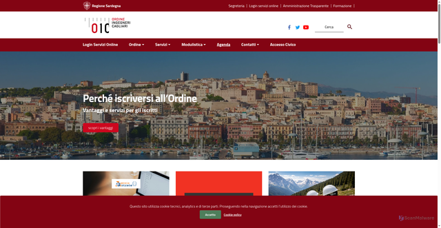 Security scan screenshot of https://ingegneri-ca.net/