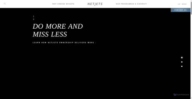 Security scan screenshot of https://netjetseurope.com