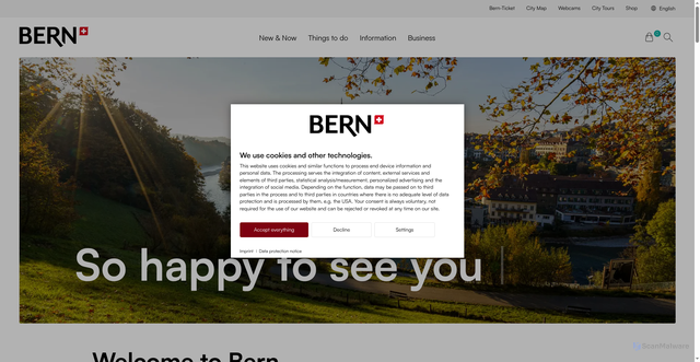 Security scan screenshot of https://bern.com
