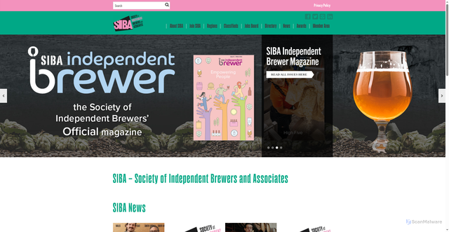 Security scan screenshot of https://www.siba.co.uk