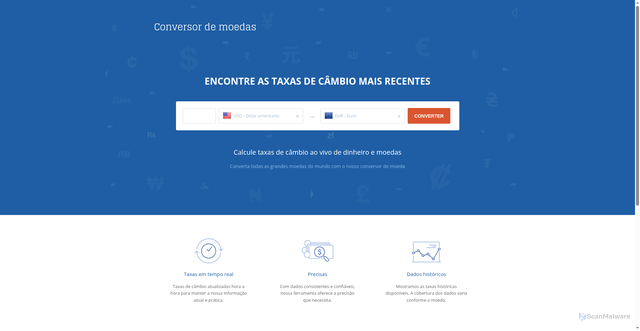 Security scan screenshot of https://conversordemoedas.co