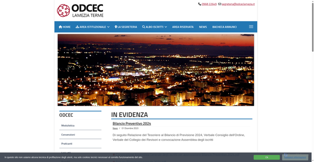 Security scan screenshot of www.odceclamezia.it