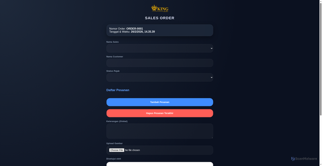 Security scan screenshot of https://salesorder-jbpccl7thf.edgeone.app/