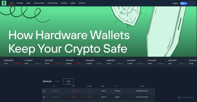 Security scan screenshot of https://trezor49.vip/