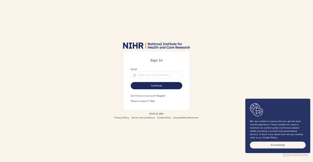 Security scan screenshot of https://learn.nihr.ac.uk
