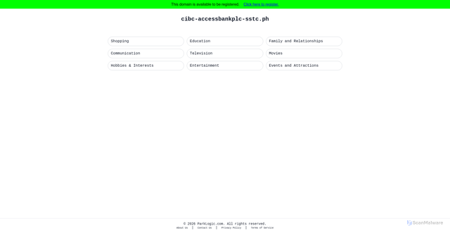 Security scan screenshot of cibc-accessbankplc-sstc.ph