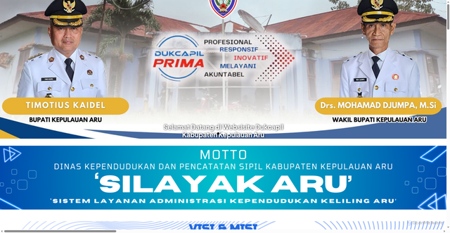 Security scan screenshot of http://www.dukcapil.kepulauanarukab.go.id/