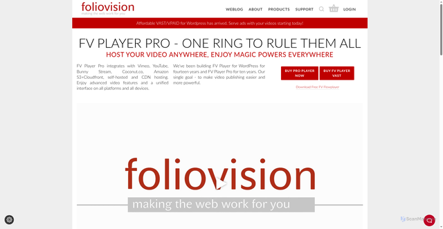 Security scan screenshot of https://foliovision.com