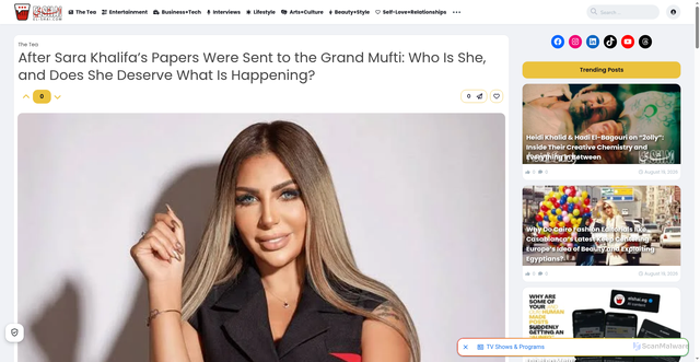 Security scan screenshot of https://www.el-shai.com/who-is-sara-khalifa/