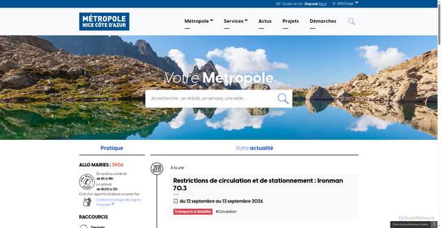 Security scan screenshot of https://nicecotedazur.org