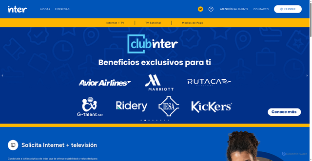 Security scan screenshot of https://inter.com.ve