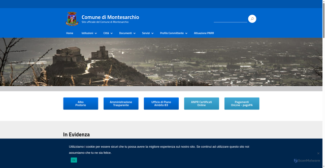 Security scan screenshot of https://www.comune.montesarchio.bn.it/