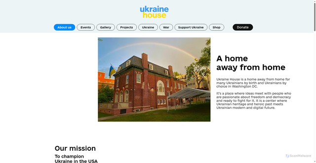 Security scan screenshot of https://www.ukrainehouse.us/