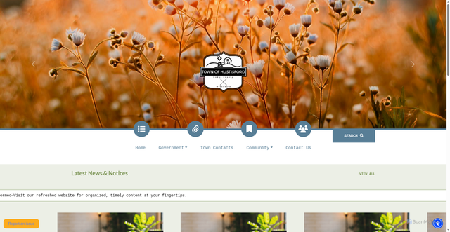 Security scan screenshot of https://townofhustisford.gov/