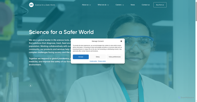 Security scan screenshot of https://www.lgcgroup.com/