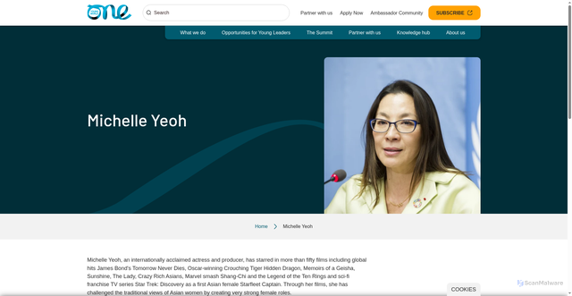 Security scan screenshot of https://www.oneyoungworld.com/speaker/michelle-yeoh