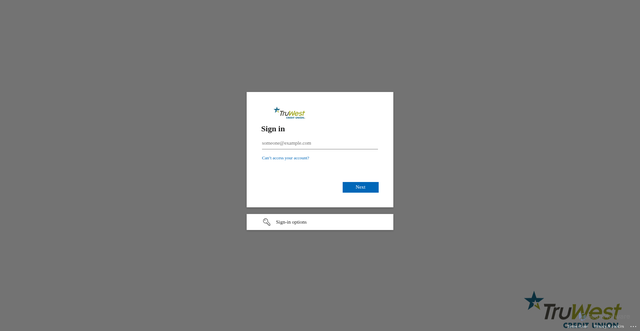 Security scan screenshot of https://truwestcreditunion.sharepoint.com
