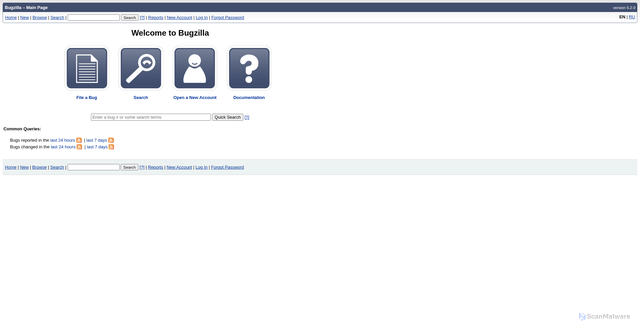 Security scan screenshot of https://bugs.etersoft.ru