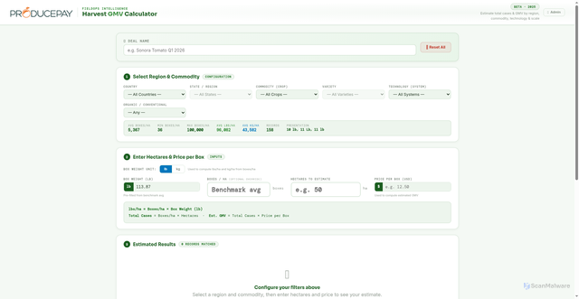 Security scan screenshot of https://spectra-xnnvao0vdw.edgeone.app/harvest_gmv_calculator%20(14).html