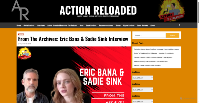 Security scan screenshot of https://www.actionreloaded.com/from-the-archives-eric-bana-sadie-sink-interview/