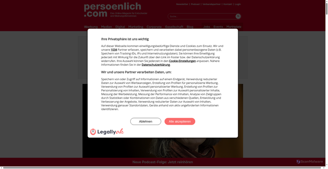 Security scan screenshot of https://persoenlich.com