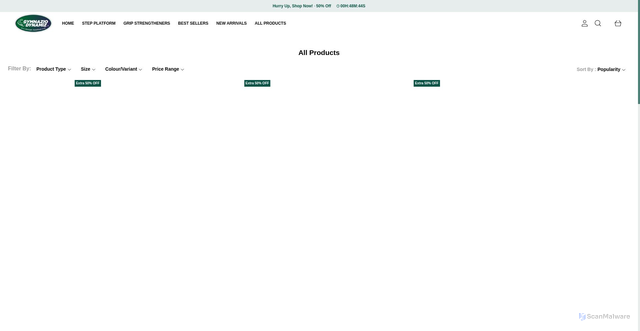 Security scan screenshot of https://gymnaziodynamiz.com/collection/all-products