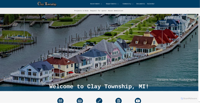 Security scan screenshot of https://claytwpmi.gov/