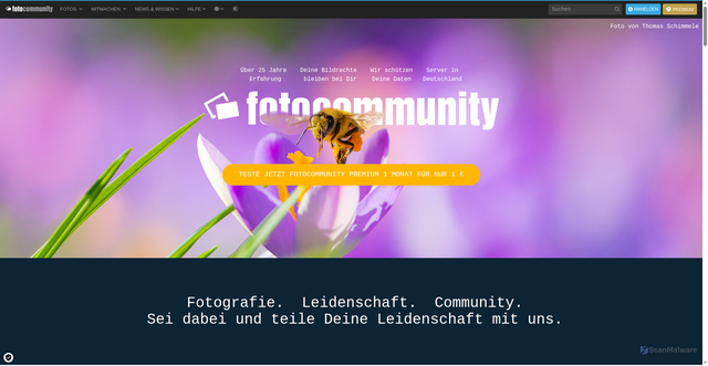 Security scan screenshot of https://www.fotocommunity.de