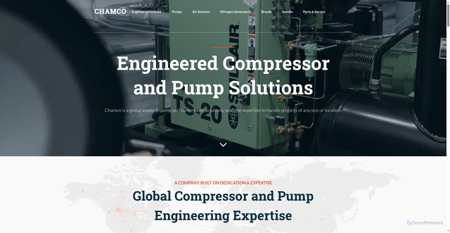 Security scan screenshot of https://chamco.com