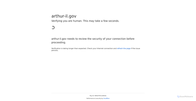 Security scan screenshot of https://arthur-il.gov/