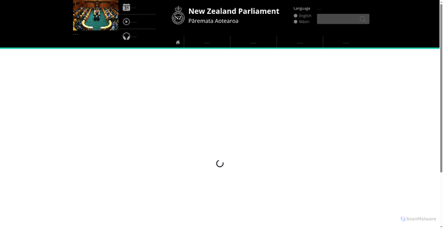 Security scan screenshot of https://www.parliament.nz/