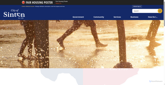 Security scan screenshot of https://www.sintontexas.org/