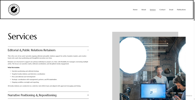 Security scan screenshot of https://theculturewriter.com/services