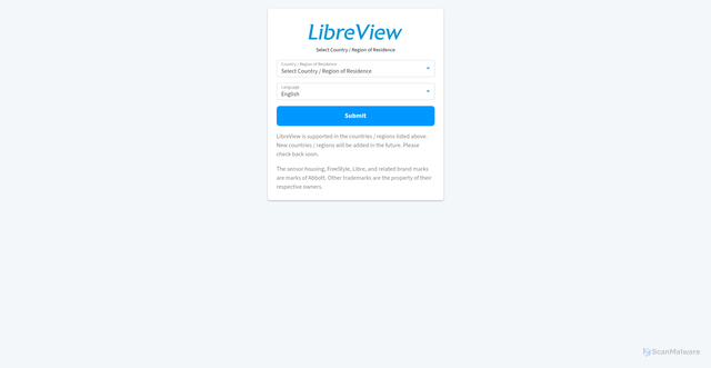 Security scan screenshot of https://www.libreview.com
