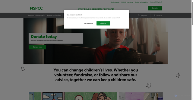 Security scan screenshot of https://nspcc.org.uk