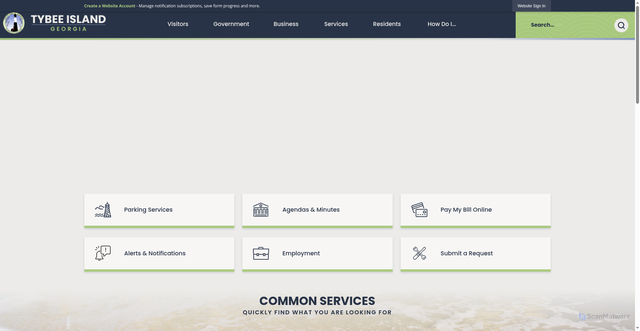 Security scan screenshot of https://www.cityoftybee.org