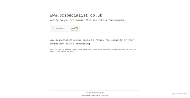 Security scan screenshot of https://www.pcspecialist.co.uk/