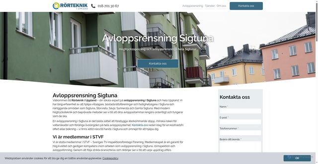 Security scan screenshot of https://avloppsrensningsigtuna.se