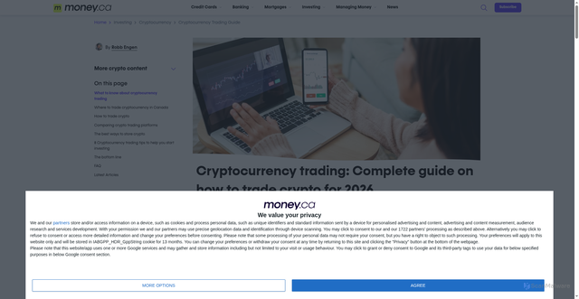 Security scan screenshot of https://money.ca/investing/cryptocurrency/cryptocurrency-trading-guide
