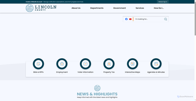 Security scan screenshot of https://lincolncountysd.gov/