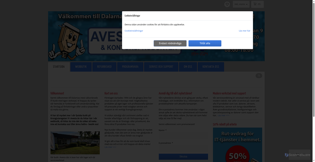 Security scan screenshot of https://avestadata.com