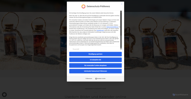 Security scan screenshot of https://shop.use-domer-fotografie.de