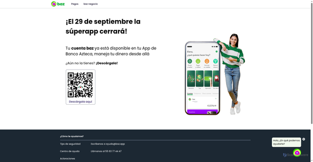 Security scan screenshot of https://baz.app