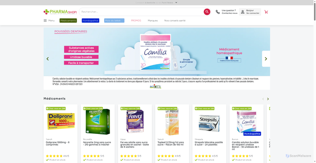 Security scan screenshot of https://pharmashopi.com