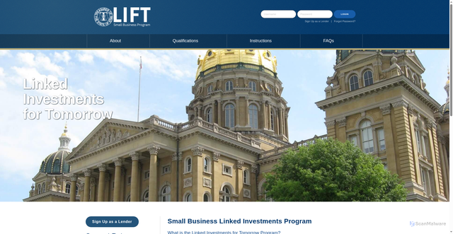 Security scan screenshot of https://www.iowalift.gov/