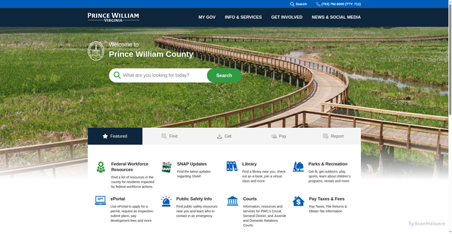 Security scan screenshot of https://www.pwcva.gov/