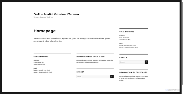 Security scan screenshot of https://www.mediciveterinariteramo.it/