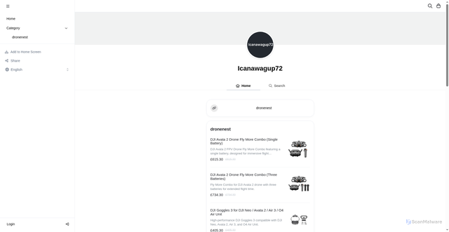 Security scan screenshot of http://icanawagup.shop/