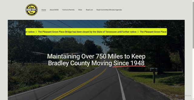 Security scan screenshot of https://www.bradleycountytnroaddept.gov/